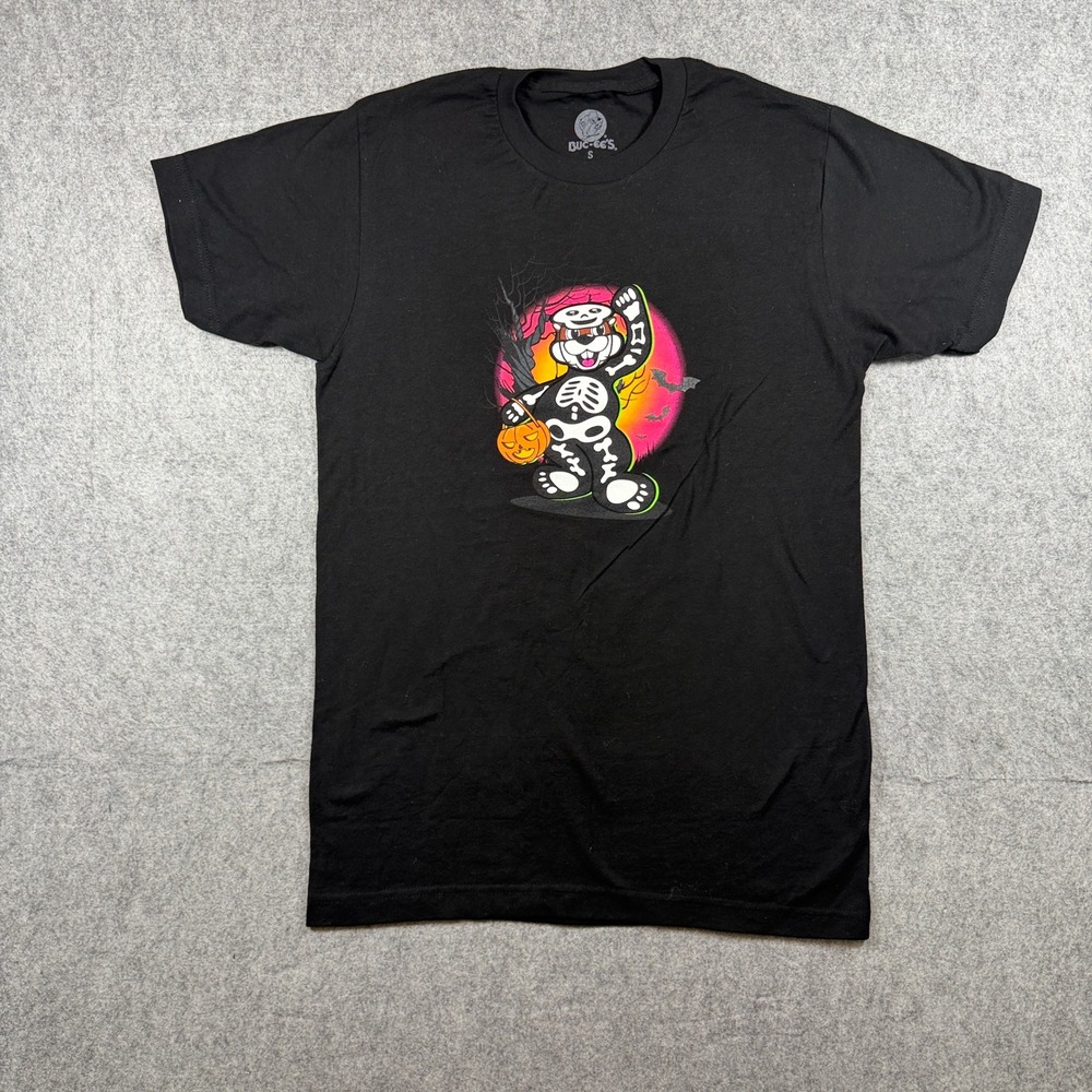 Buc-ee's Unisex Halloween Spooky Stuff Glow In Dark T-Shirt Small Black Cotton